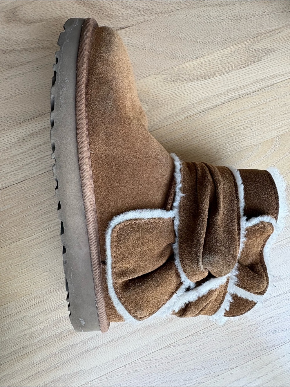 UGG Chestnut Suede Shearling Short Boot - Picture 7 of 10